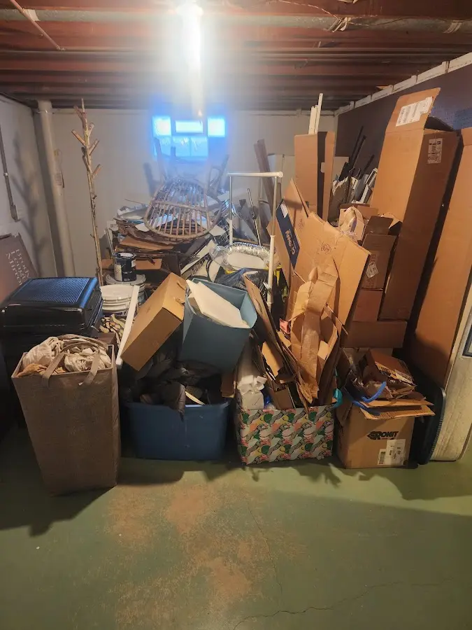 Roll-off dumpster container at job site for 2 Yard Dumpster Rental in Paris